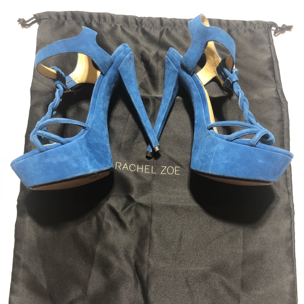 Rachel Zoe - Valerie Blue Suede Platforms